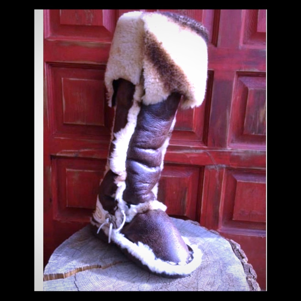 Amazing Malibu Cowboy Sheep Skin Boots